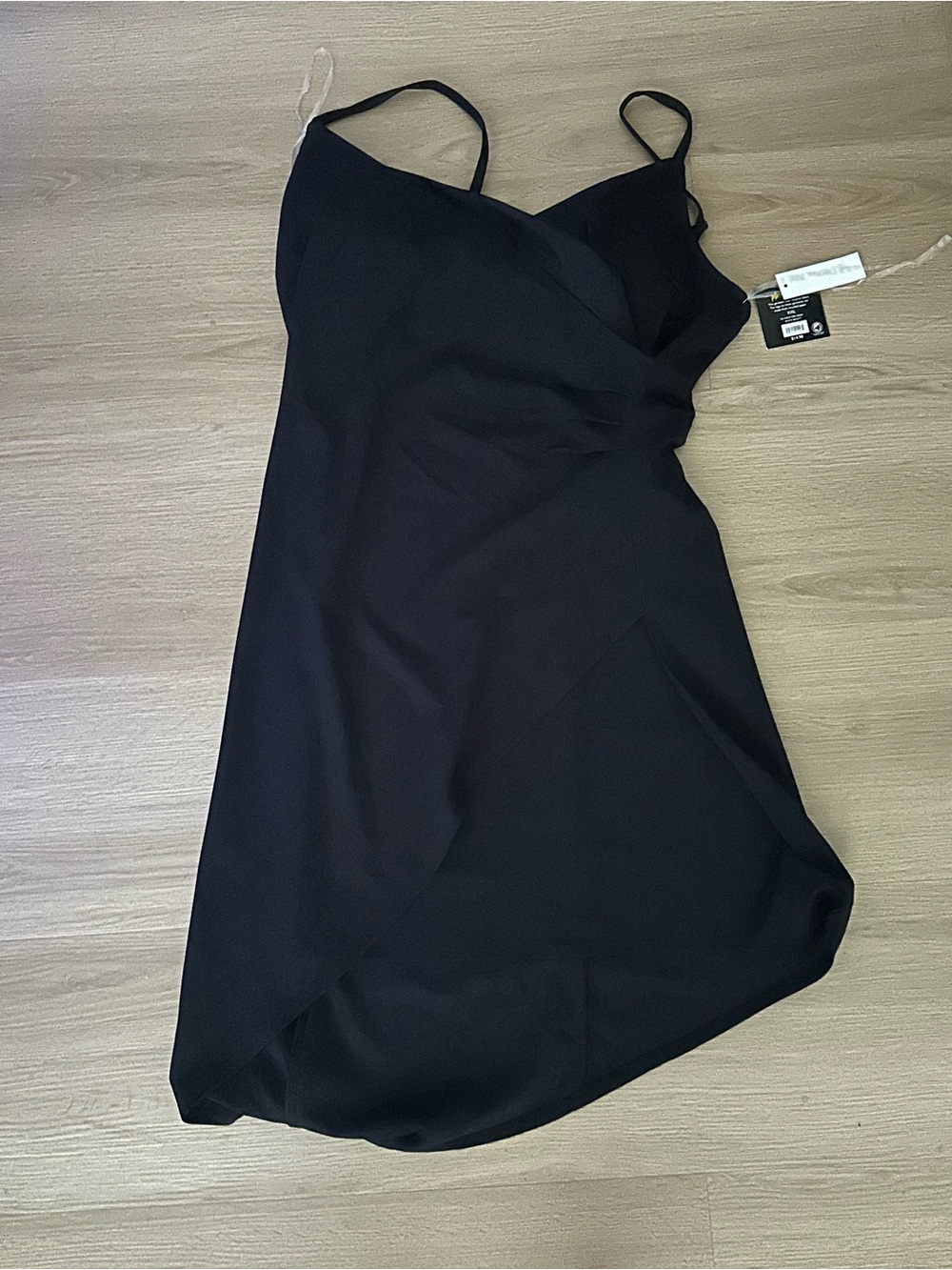 Planet Gold Black Spaghetti-Strap Mini Dress